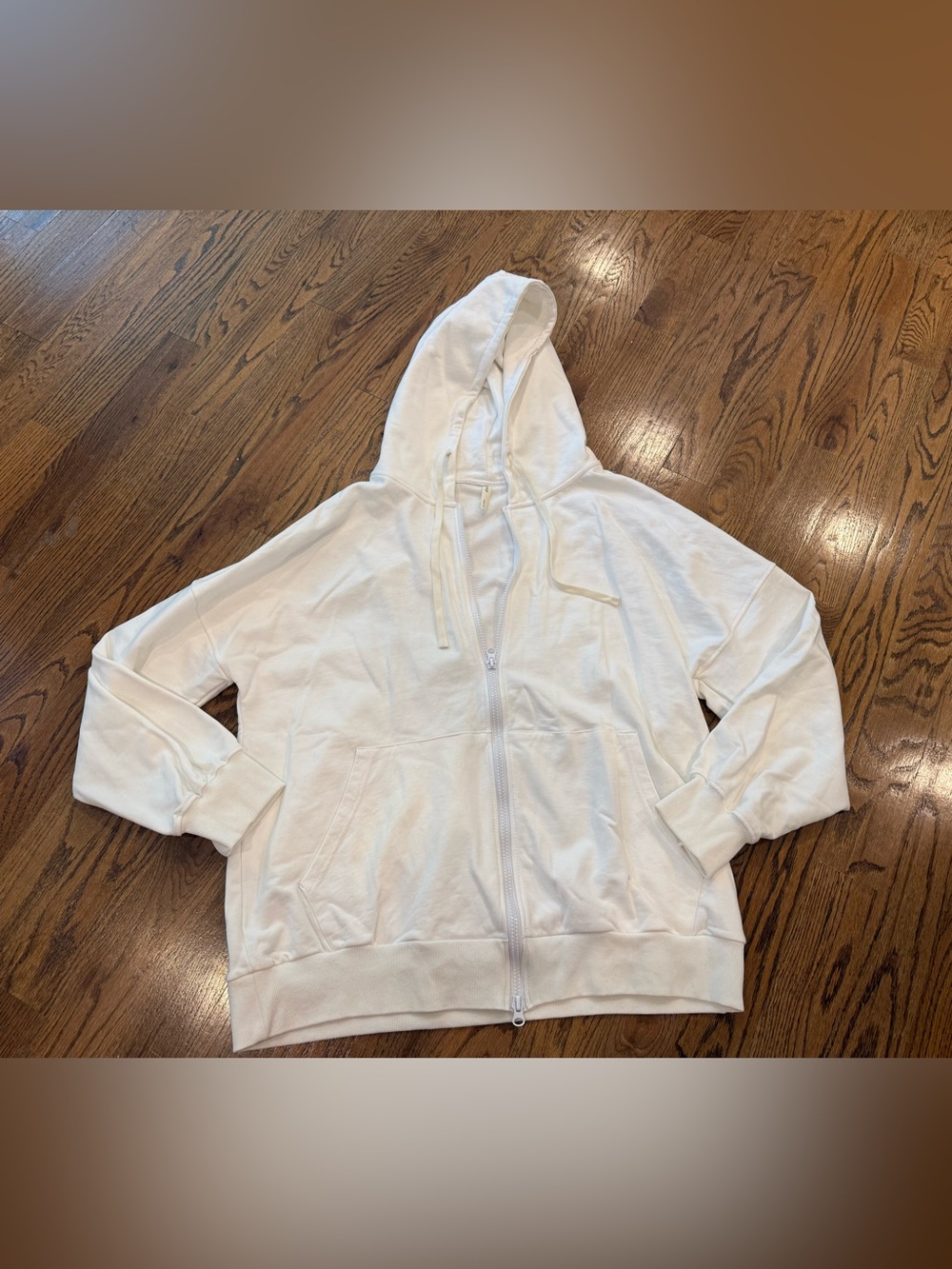 Nap Loungewear Oversized Zip Up Hoodie XXL White NWOT